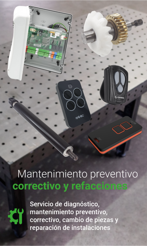 Controles, refacciones y mantenimiento